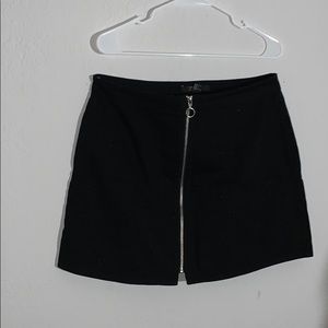 Black mini skirt